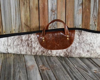 Hair On Hide Leather Scoped Rifle Case HSR-190