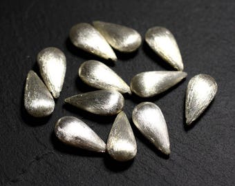 1pc - bead drop 18 mm - 4558550086471 brushed 925 sterling silver