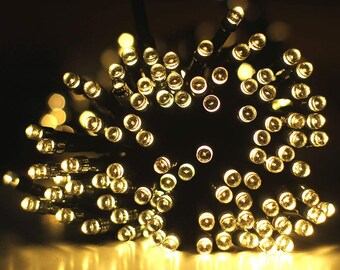 100 LEDs Warm White 40ft. Waterproof Lights Solar Powered Outdoor String Lights ------ Warm White ------ USA Seller ------ Fast Shipping