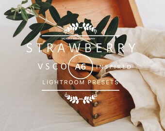 VSCO Cam Inspired A6 Lightroom presetS PACK //STRAWBERRY// VSCOcam Blogger Lifestyle Lightroom Presets