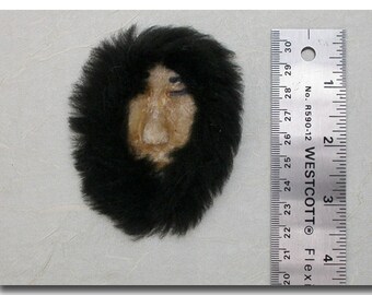 Vintage Miniature Alaskan Eskimo Mask, Hand Sewn Caribou