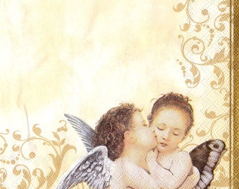 Decoupage Napkins Angels33x33 cm. 13"x13" set of 6 pcs Napkins