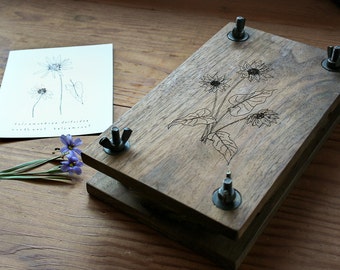 Black Walnut Flower Press - Handmade in Portland Oregon