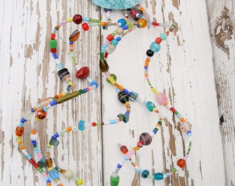 Jellyfish mobile wind chime yard art handmade windchime outdoor ceramic