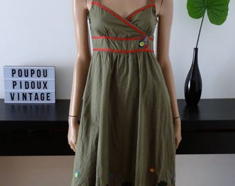 Dress EROTOKRITOS khaki size 36 - uk 8 - 4 us