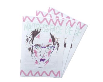 SOLD OUT Waitress Face Zine Issue 1: Hospitality and Customer Service inspired handmade zine