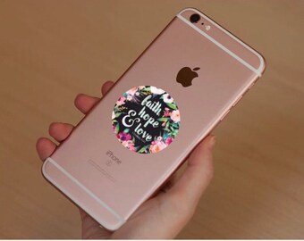 Faith, Lord, God, Christian, Love, Strength phone stand interchangeable topper/disc