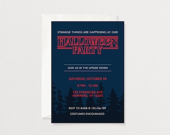 Stranger Things Party Invitation | Halloween Party Invitation | Customized Printable Invitation