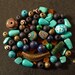 Beads from Nepal in agate, yak bone, turquoise, amber, lapis lazuli, malachite, jade, glass and metal