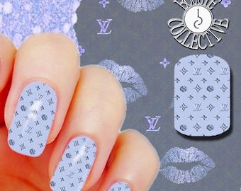 Louis Vuitton Inspired LV Nail Decals Classic Monogram Print