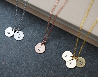 Personalized Necklace Initial Necklace Dainty charm necklace Bridesmaid Gifts Christmas gift for her Personalized jewelry monogram jewelry