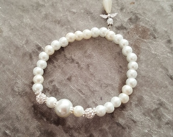 Beautiful crystal guardian angel bracelet