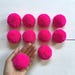 Hot Pink Big Pom Pom 2 inches, Boho Decor Party Supplies yarn pom pom