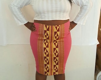 African Print Pencil Skirt