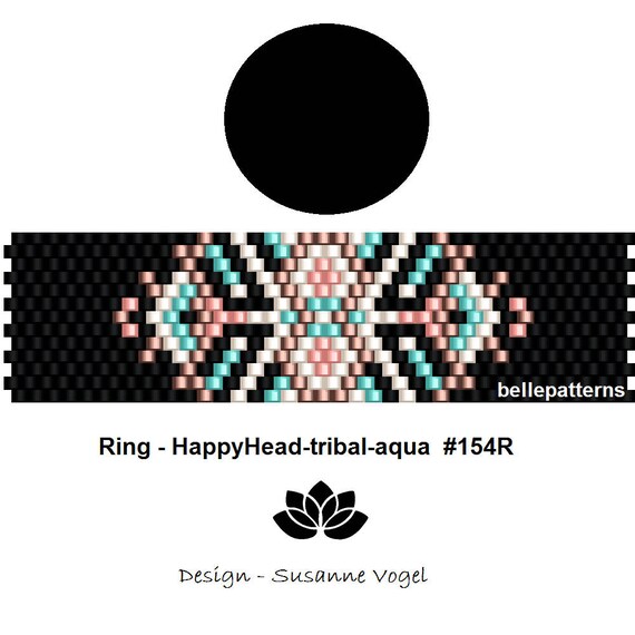 peyote ring pattern,pdf-download, #154R,DIY,beading pattern pdf, beading tutorial, ring pattern ...