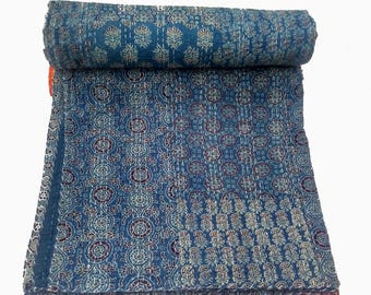 Patchwork handblock Kantha,Bedcover,Bedspread,Blanket,Throw,Kantha Quilt,handart Kantha Queen Size Quilt,king size Quilt,Baby quilt throw