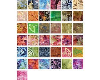 Basically Batik Charm Pack 40 5-inch Squares By Benartex