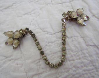 Vintage Rhinestone Sweater Guard Clip