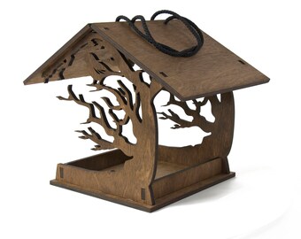 Bird feeder - Hanging bird feeder - Love birds - Birds house - Birdhouses - Wooden bird feeder - Garden decor - Patio decor - Garden gift