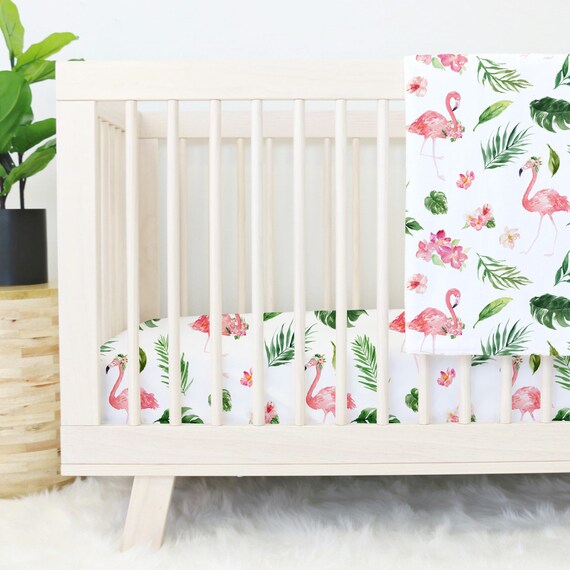 Pink Flamingo Crib Bedding Baby