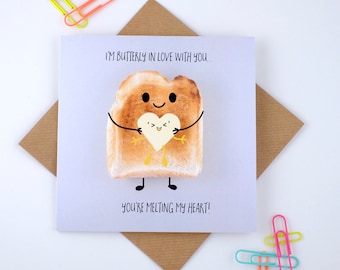 Adorable Toast Romantic Greeting Card