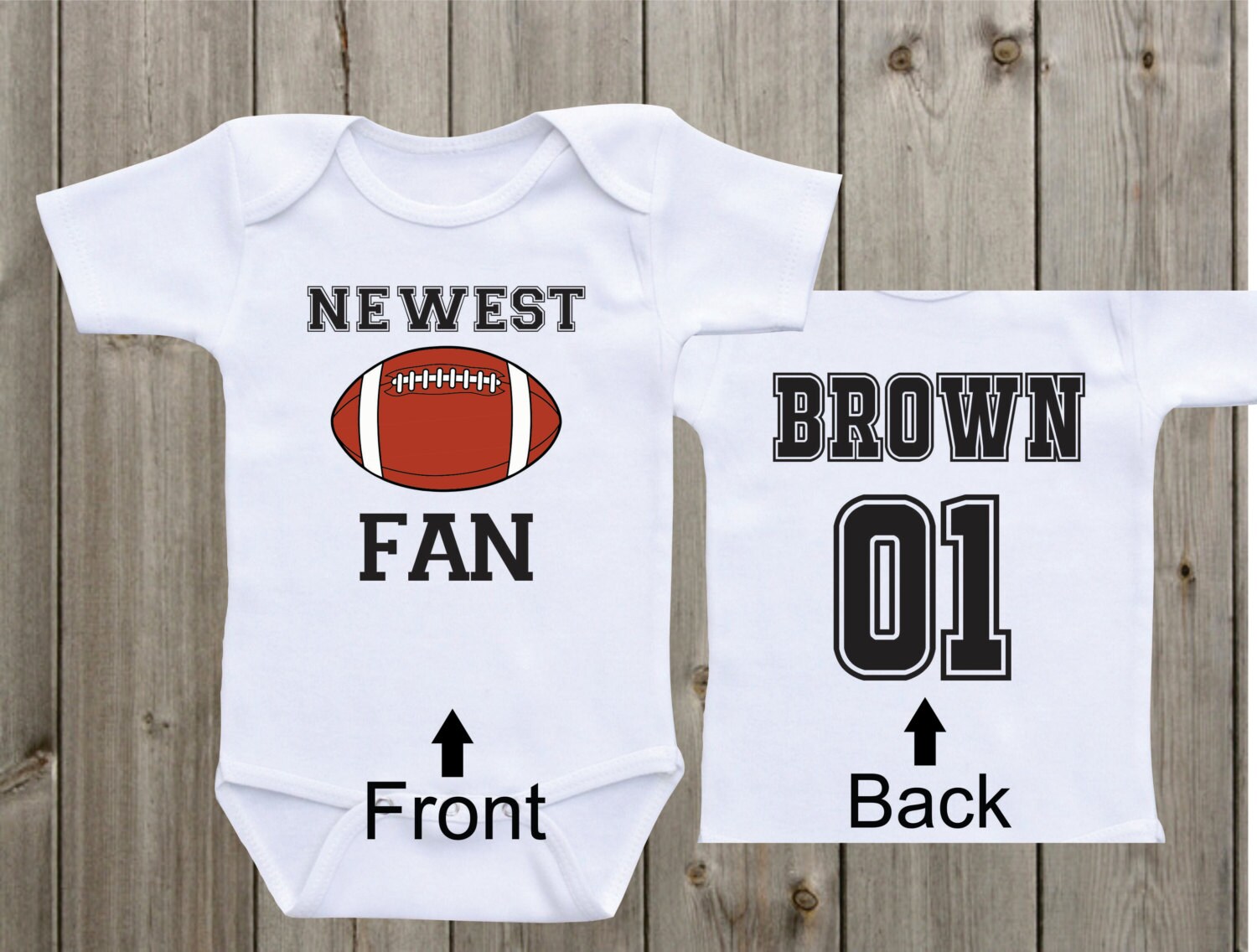 Newest Football Fan Baby Onesie Sports Onesie Newborn Outfit