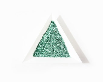 Seafoam Pearl Mint Loose Glitter, .015" Hex, Solvent Resistant Glitter