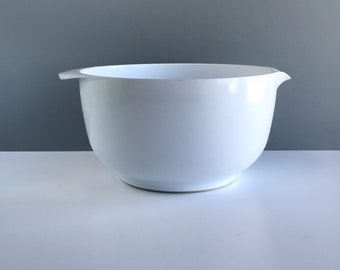 Mid Century Danish Modern White Rosti Mixing Bowl Made in Denmark, Modern Vintage White Rosti 4L Mixing Bowl Made in Denmark