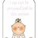 Pink Checked Baby Girl Baby Shower Favor Tags ~ H284