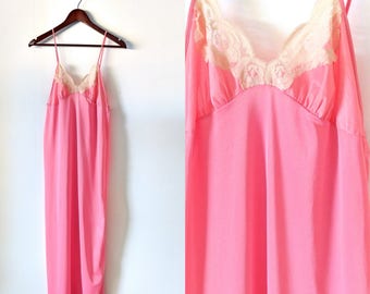 Vintage Pink Lace Nightgown