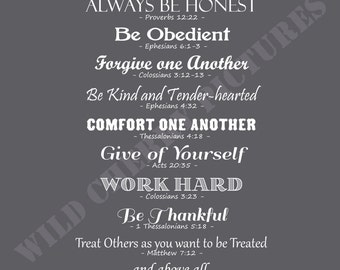 Christian rules sign | Etsy