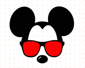 Mickey Mouse svg sunglasses, Disney Mickey Mouse sunglasses cricut silhouette svg file instant download Mickey Mouse chapter svg file