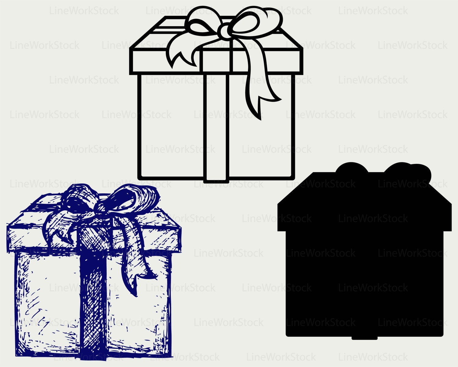 Download Gift box svg/clipart/gift box svg/gift box silhouette/gift box