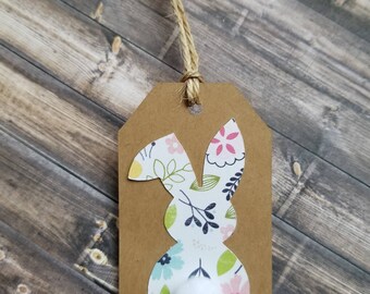 Bunny》BLANK TAGS《Kraft | Easter| Favor Tag | Gift Tag | Birthday