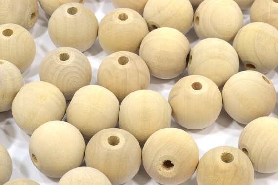 150 Wooden 1 25mm Beads-Unfinished Premium Quality