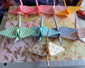 Handmade Origami Cranes - Set of 10