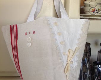 Bag made from antique fabrics, BN Monogram