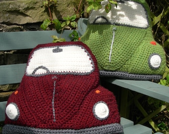 PDF Crochet Pattern for a Cushion Cover based on the Classic VW Beetle / Bug
