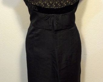 FREE SHIPPING 1950 Lace Black Dress