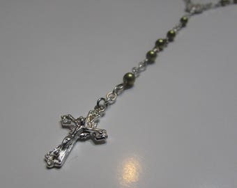 Rosary in green Pearls