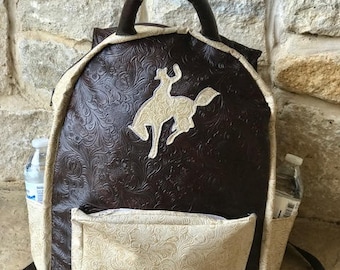 bucking horse western backpack