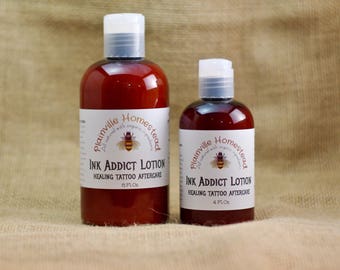 Ink Addict Lotion 8 oz || Organic Tattoo Lotion || Tattoo Aftercare || New Tattoo