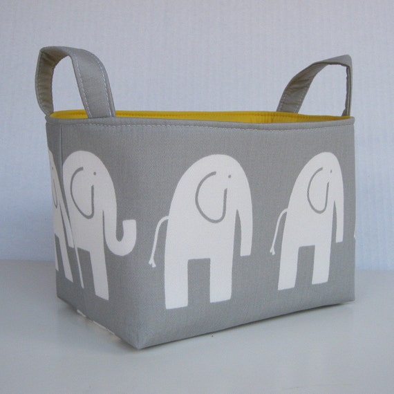 Items similar to Storage Fabric Organizer Bin Container Basket Ele