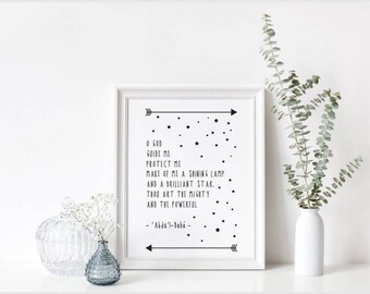 O God Guide Me - Baha'i prayer - 8x10 inch