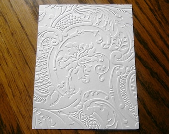 ACANTHUS Floral Embossed Card Stock Panels Perfect for Scrapbooking and Card Making - Set of 12