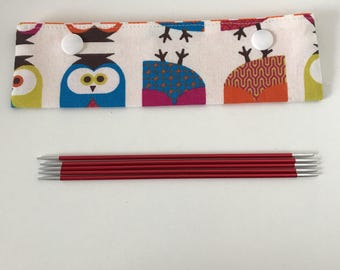 Owl Knitting Needle Cosy, DPN Needle Minder, DPN Needle Minder, Circular Needle Minder, Circular Needle Cosy, DPN holder