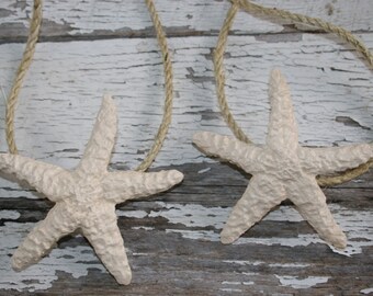 Curtain tie backs / drapery tiebacks / Starfish Tiebacks / Curtain holdbacks / window treatments / beach decor / seaside decor