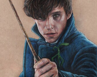 Newt Scamander Fantastic Beasts Art Print