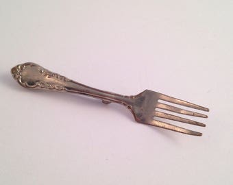 On Sale Vintage Kitchen Fork Silverware Culinary Chef Gourmet Cook Pin Brooch
