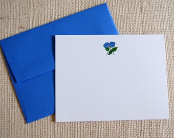 Watercolor hydrangea notecards